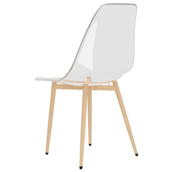 vidaXL Matstolar, set om 4, transparent, PET