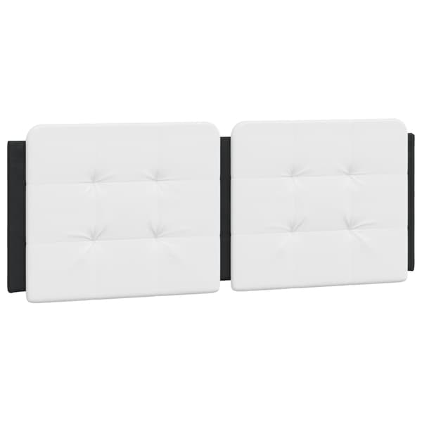 vidaXL sengestel med LED sort og hvid 140x190 cm kunstlæder