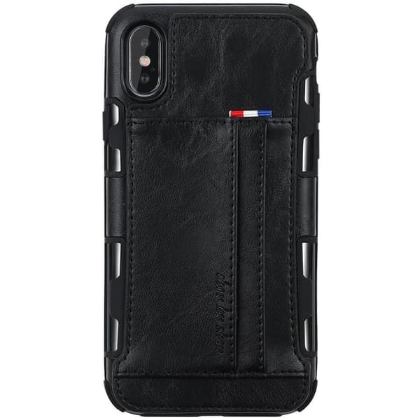 Two Cards Hybrid-cover til iPhone XS Max 6.5 - Sort