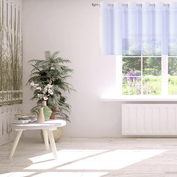 Gardin med öljetter, vit 000