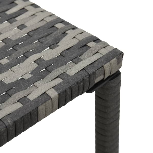 vidaXL Solstolar med bord, polyrotting, antracit