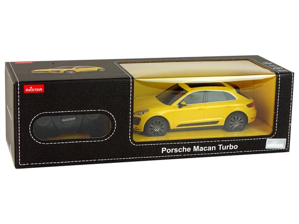 Fjernstyret bil Porsche Macan Turbo 1:24 Rastar Gul