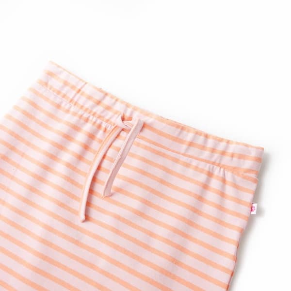 Stribet børnenederdel, lige snit, pink, 104