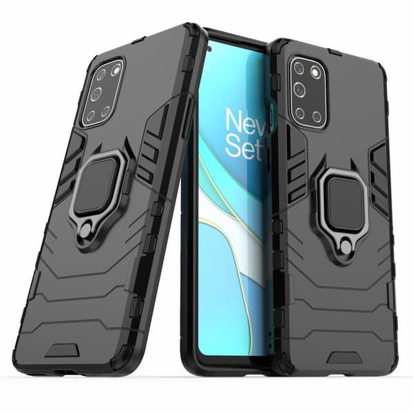 OnePlus 8T -kotelo, jalustarengas, musta