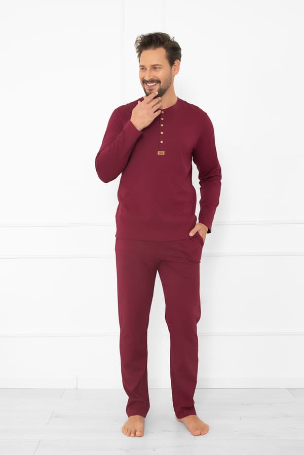 Herrpyjamas med lång ärm, långbyxor Gordo M
