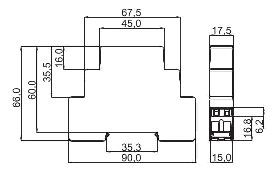 Bistabilt relæ 24V PBM-02/24V