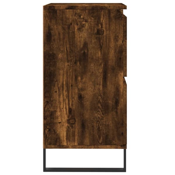 vidaXL kommode, røget eg, 60x35x70 cm, træbaseret materiale