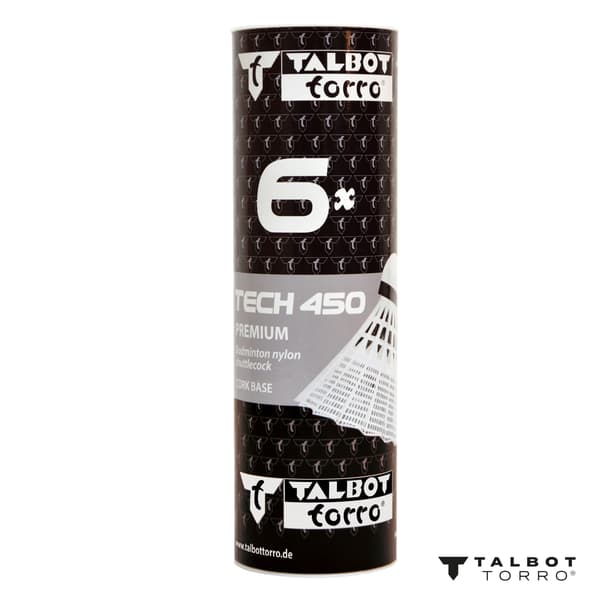 TALBOT TORRO Tech 450 Medium Badminton Badmintonbollar 6 st - Vita