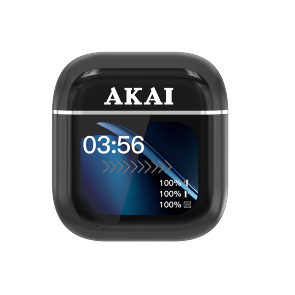 AKAI BTE-J600BK AENC BT 6.0 ANC ENC 60 timer trådløse hovedtelefoner sorte