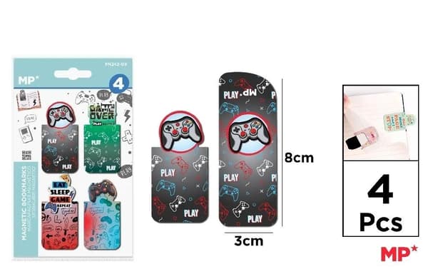 Magnetiska bokmärken för leksaker, 4 st