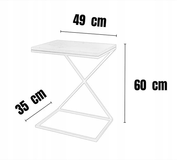 Dit Loft Design sidebord Rioseco 49x35x60 sort metal