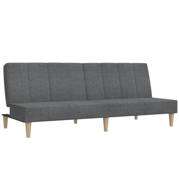 vidaXL 2-sits bäddsoffa, ljusgrå, klädd i tyg