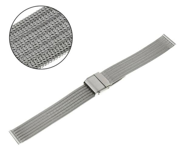 PACIFIC MESH ARMBÅND 12 MM PVD SØLVFARVE