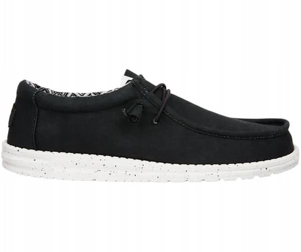 HEYDUDE WALLY STRETCH CANVAS 40700 |41| SORT/HVID