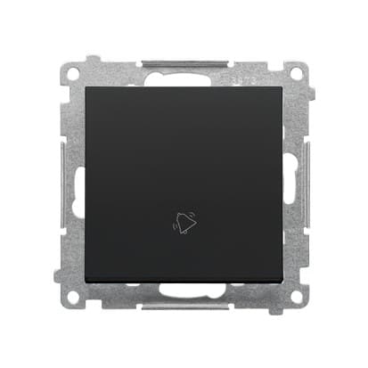 Ringknapp (modul) 10 AX, 250 V~, snabbkontakter: Mattsvart, SIMON55