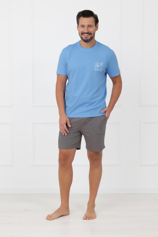 Herrpyjamas med kort ärm, korta byxor Active M