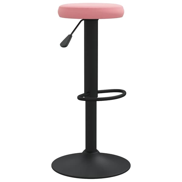 vidaXL Barstolar, set om 2, rosa, klädda i sammet