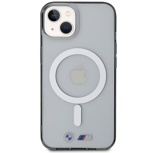 BMW Silver Ring MagSafe -kotelo iPhone 14:lle, läpinäkyvä