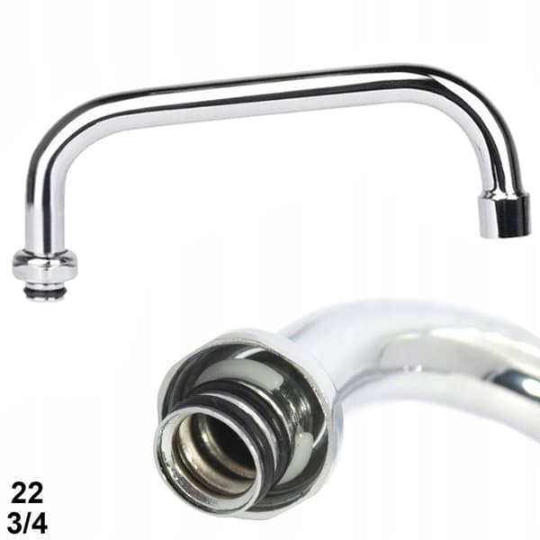 Pip til væghængt køkkenblandere 3/4' 22 cm