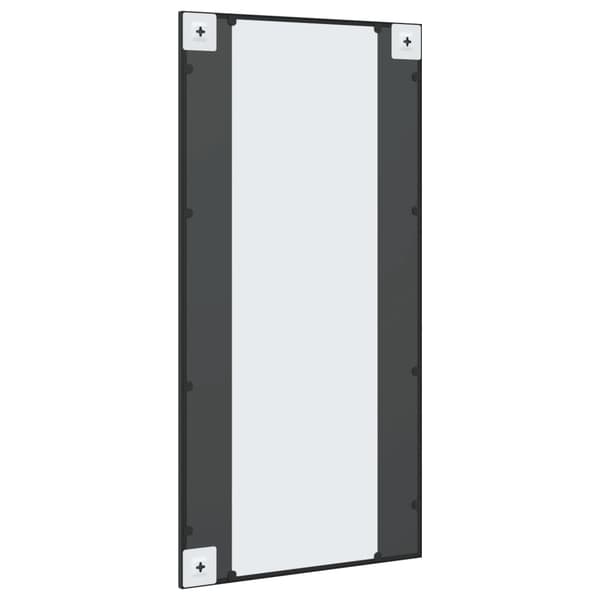 vidaXL Väggspegel, svart, 50x100 cm, rektangulär, järn