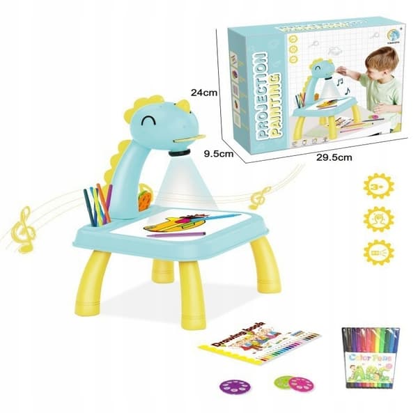 DINOSAUR BEN TEGNINGSPROJEKTOR 2021-7A BLÅ