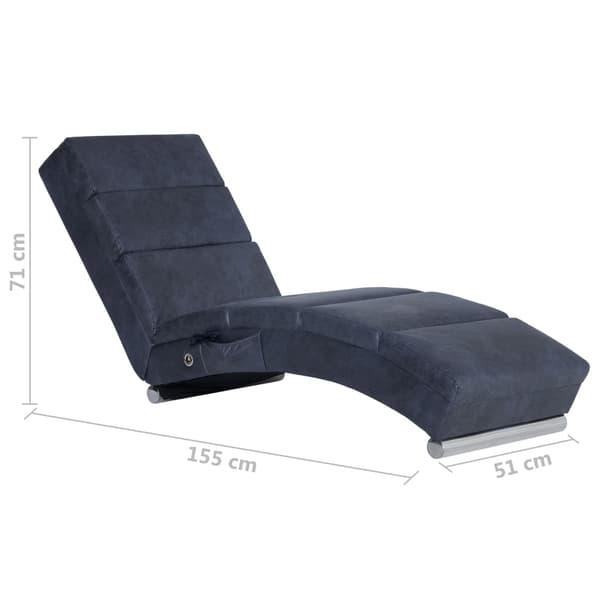 vidaXL Massageschäslong, grå, konstläder