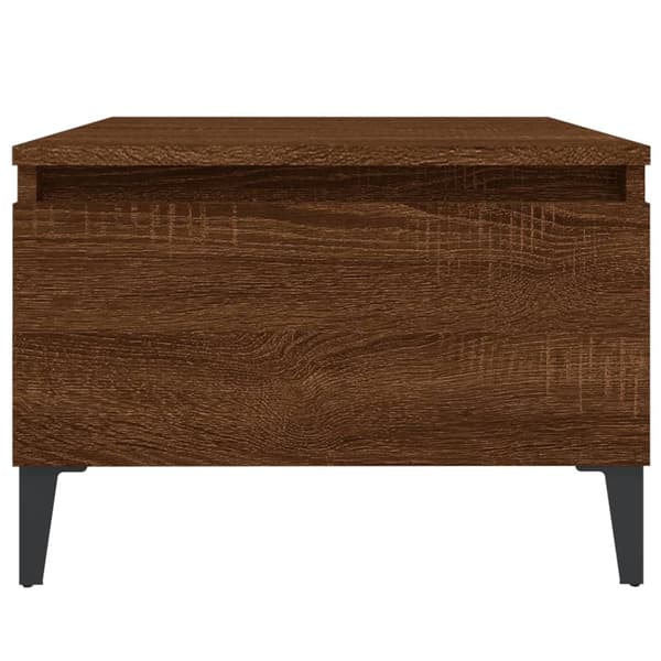vidaXL sidebord brunt egetræ 50x46x35cm træbaseret materiale