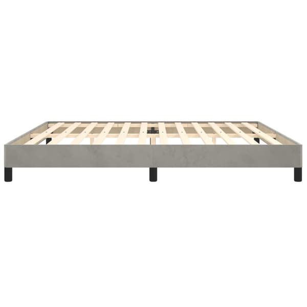 vidaXL Sängram ljusgrå 200 x 200 cm klädd i sammet