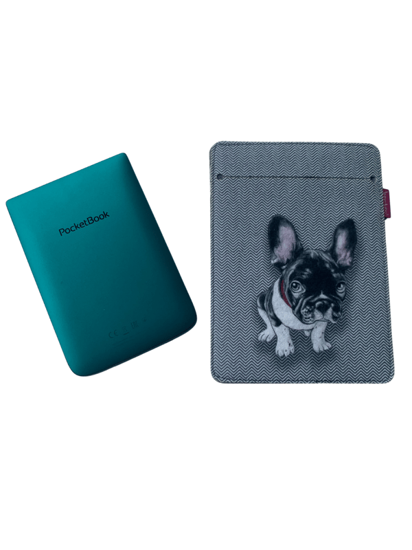Arco Design 6-7" e-boksfodral - EcoFilc, Chester-tryck, grå, passar Kindle / PocketBook