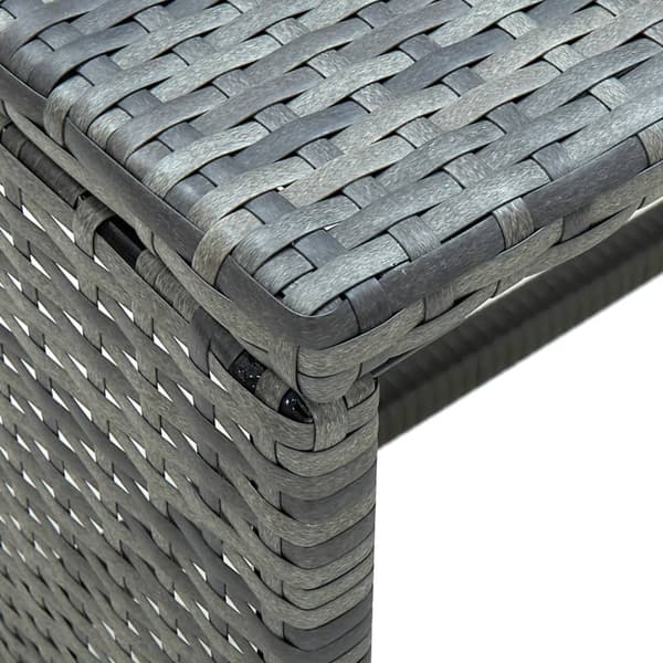 vidaXL Soffbord, Antracit, 70x40x38 cm, Polyrotting