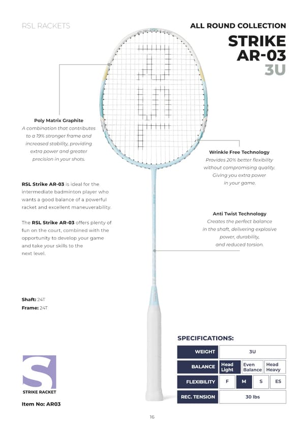 RSL Strike AR-03 Badmintonracket