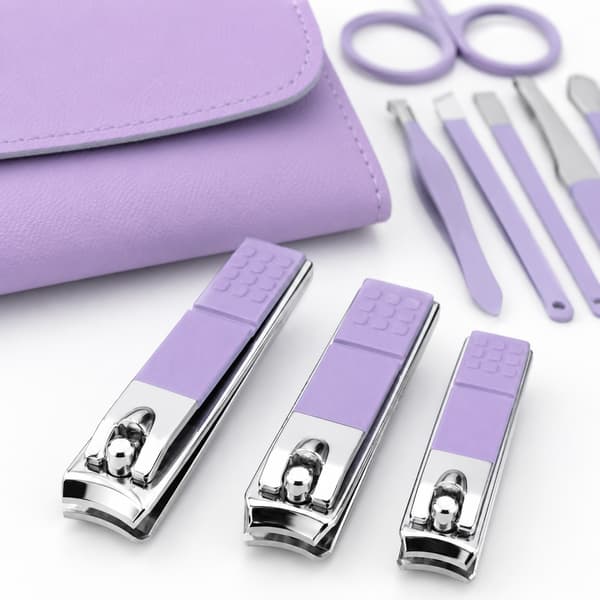 Manicuresæt, negleklipper, saks, etui