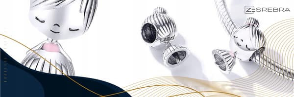 Berlocker silver pr 925 flicka kvinna hänge silverpärla pärlor