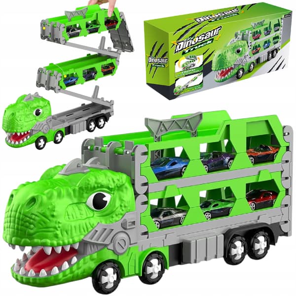 Dinosauriebilsbana 2 leksaksbilar för barn