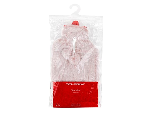 Pels varmvandsflaske 2L pink