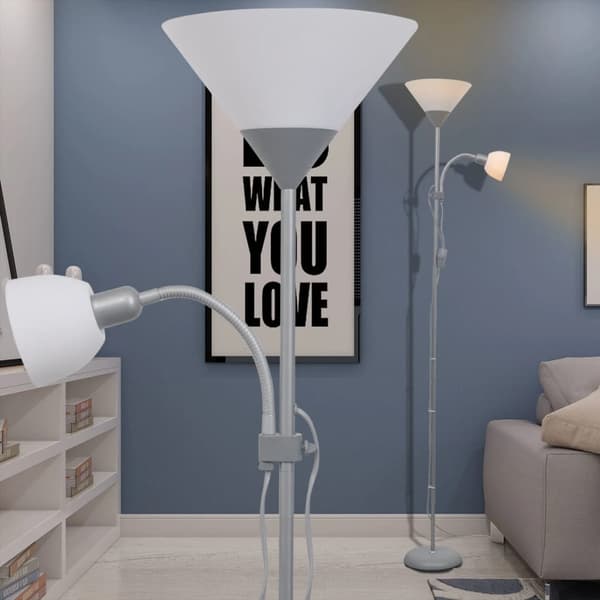 vidaXL gulvlampe, grå