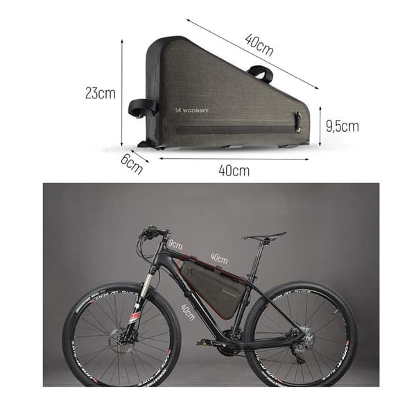Cykelramväska 5 l grå