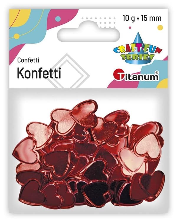 Punainen sydänkonfetti 10g