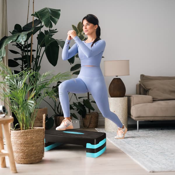 Aerobics step svart/mint AS002 HMS