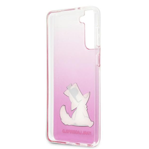 Karl Lagerfeld Choupette Fun-etui til Galaxy S21+, lyserød