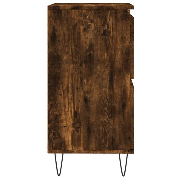 vidaXL kommode, røget eg, 60x35x70 cm, træbaseret materiale
