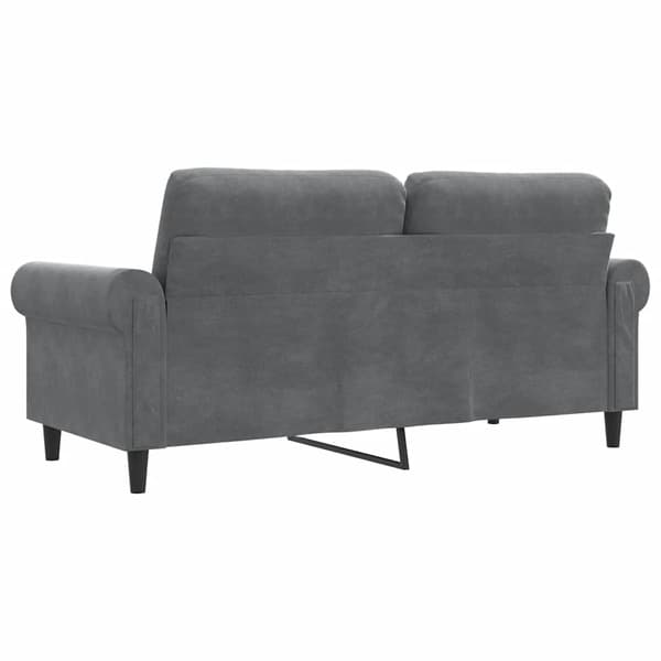 vidaXL 2-sitssoffa mörkgrå 140 cm klädd i sammet