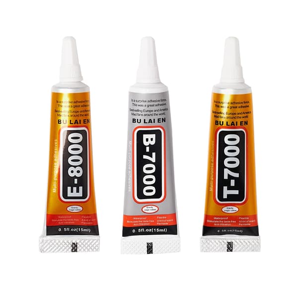 Sæt med 3 lim 15 ml B-7000 + E-8000 + T7000