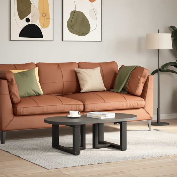 vidaXL T-formade soffbordsben 2 st svarta