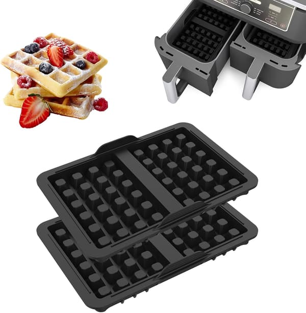 2x Silikone vaffelforme til AIR FRYER Ninja