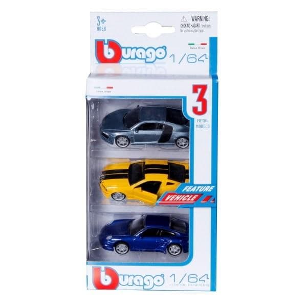 3-pak biler 1:64 BBURAGO