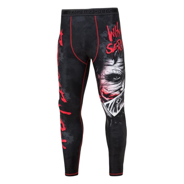 Miesten urheilulegginsit WHY SO SERIOUS M BLACK