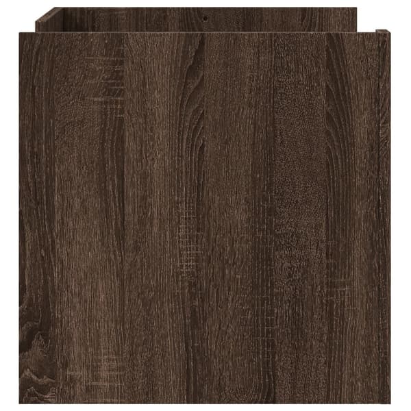 vidaXL sofabord brunt egetræ 80x50x50 cm træbaseret materiale