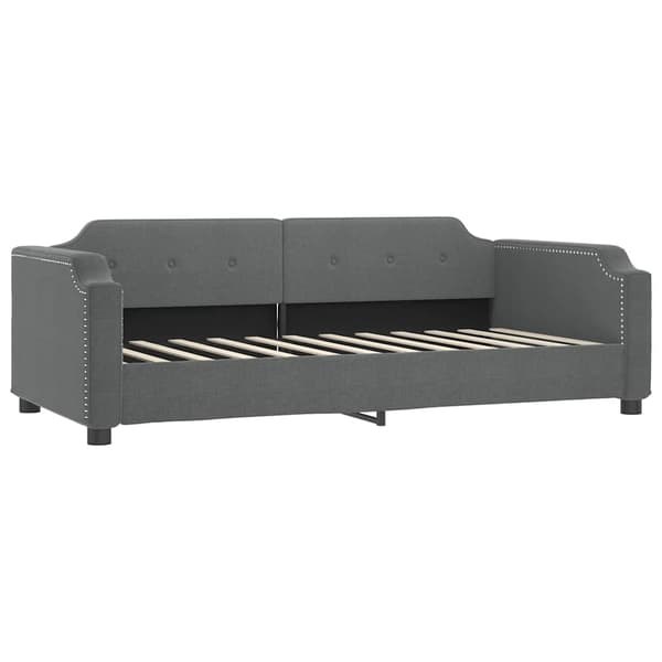vidaXL Bäddsoffa mörkgrå 80x200 cm tygklädd