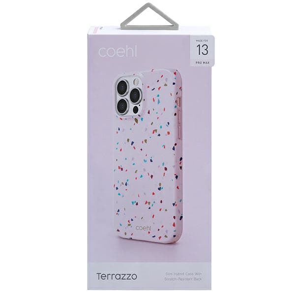 UNIQ Coehl Terrazzo-cover til iPhone 13 Pro Max, lyserød